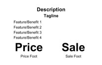 Two Price Grocery Retail POP Sign
